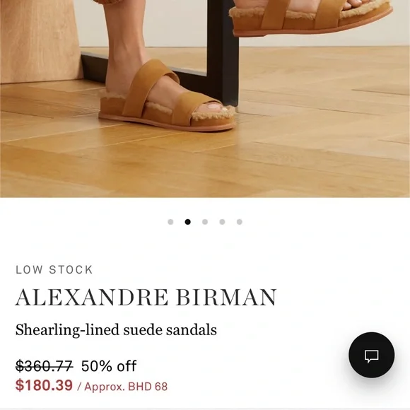 Alexandre Birman Shearling-lined suede sandals - Picture 2 of 5